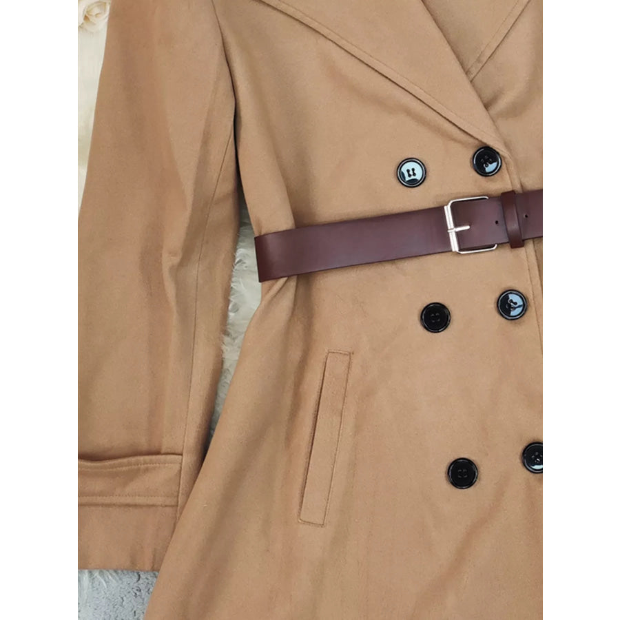 Double-Breasted Wool Blend Coat Apparel and Accessories