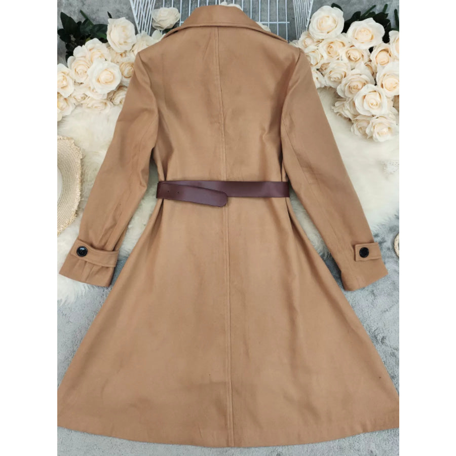 Double-Breasted Wool Blend Coat Apparel and Accessories