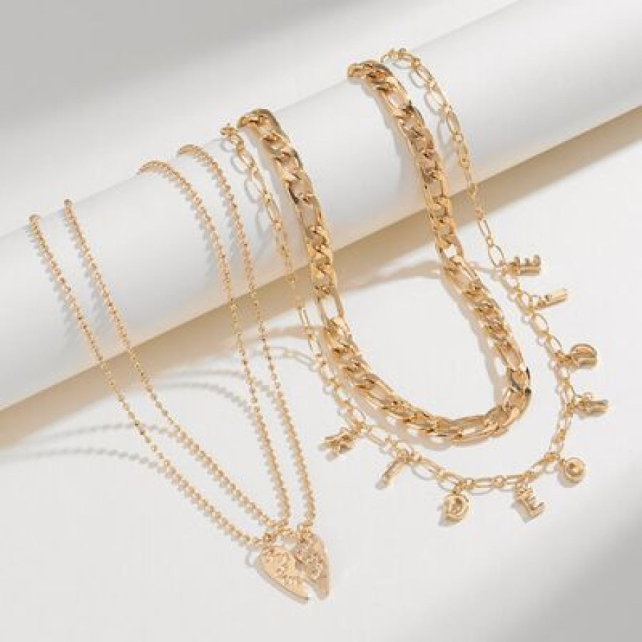 Double - Layered Alloy Necklace Apparel and Accessories