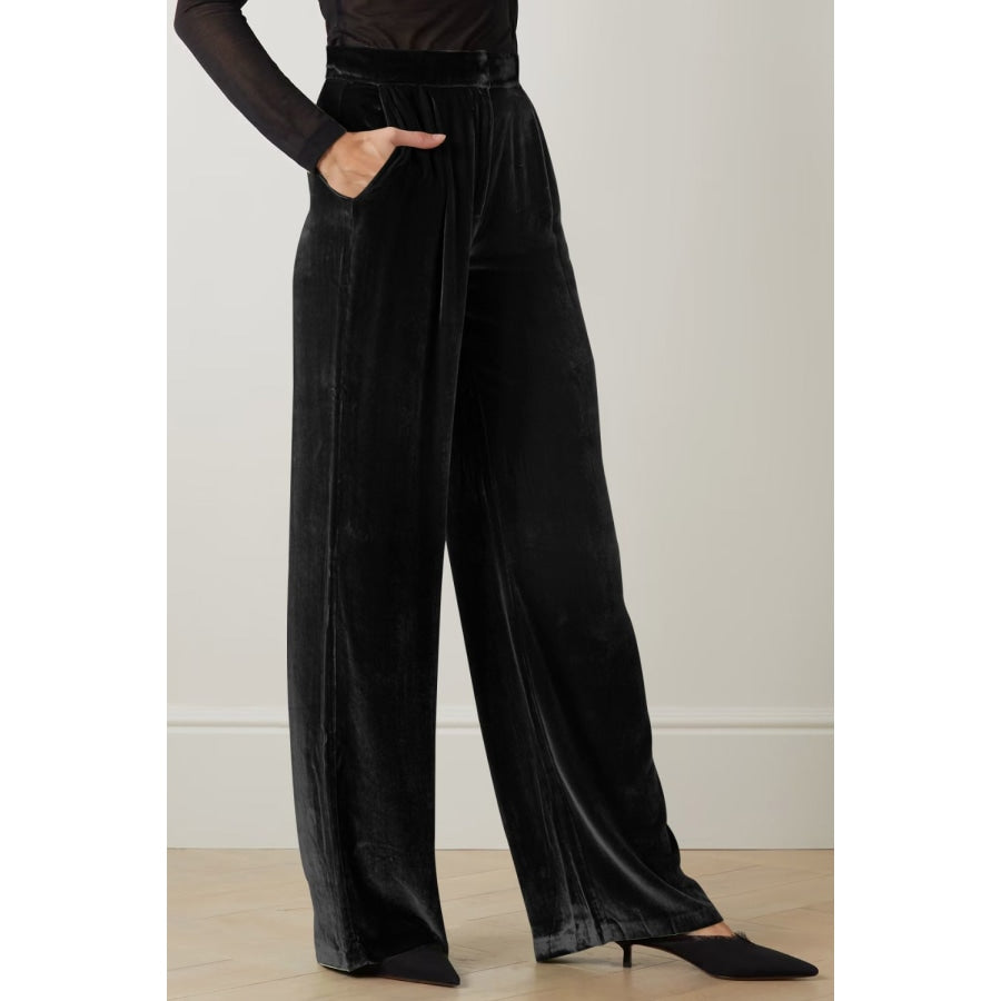 Double Take Loose Fit High Waist Long Pants with Pockets