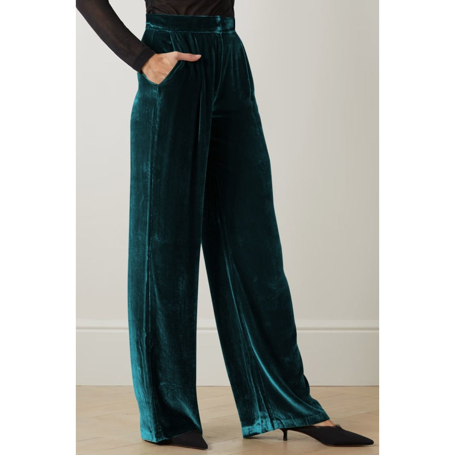 Double Take Loose Fit High Waist Long Pants with Pockets