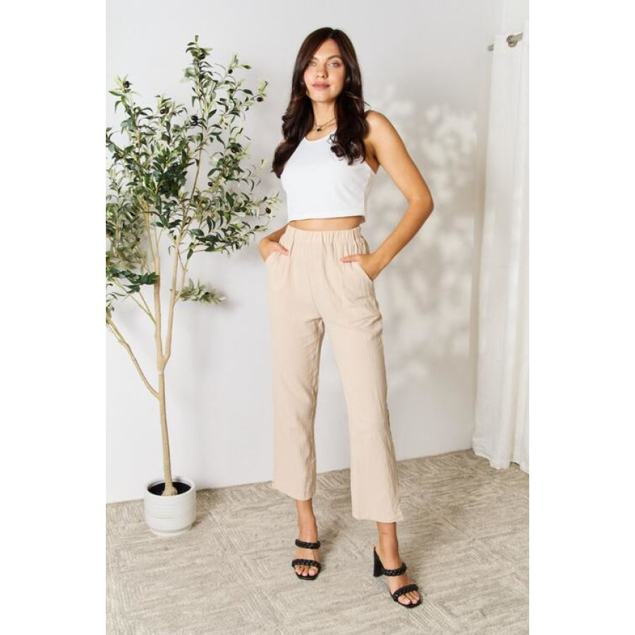 Double Take Pull-On Pants with Pockets Pants