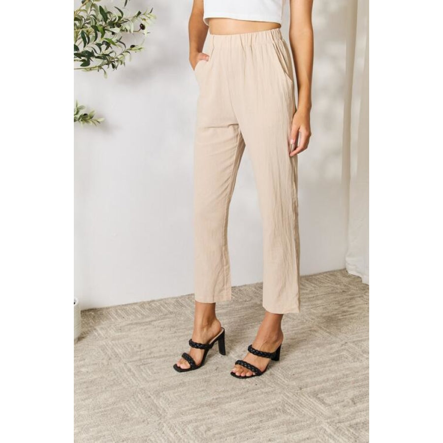 Double Take Pull-On Pants with Pockets Pants