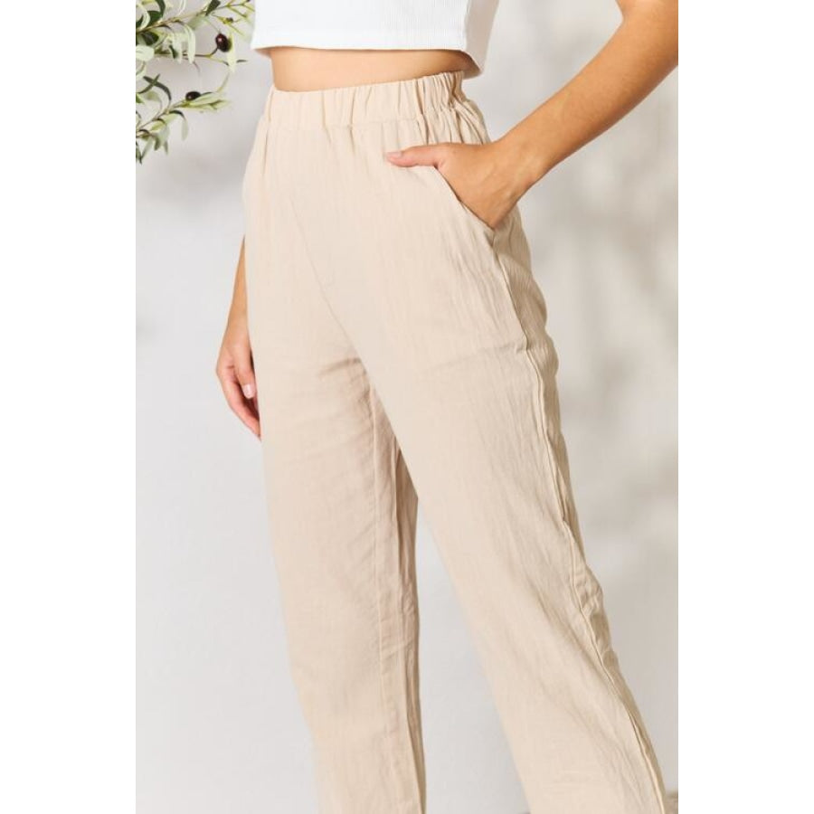 Double Take Pull-On Pants with Pockets Pants