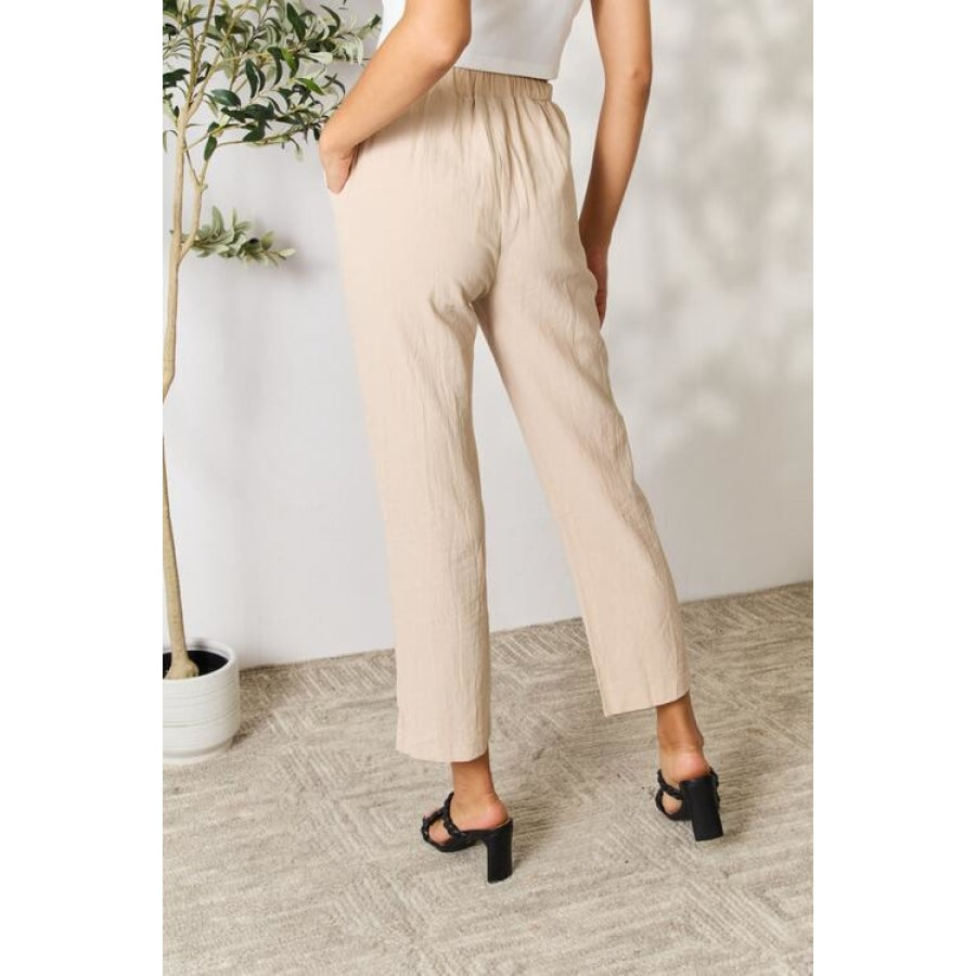 Double Take Pull-On Pants with Pockets Pants