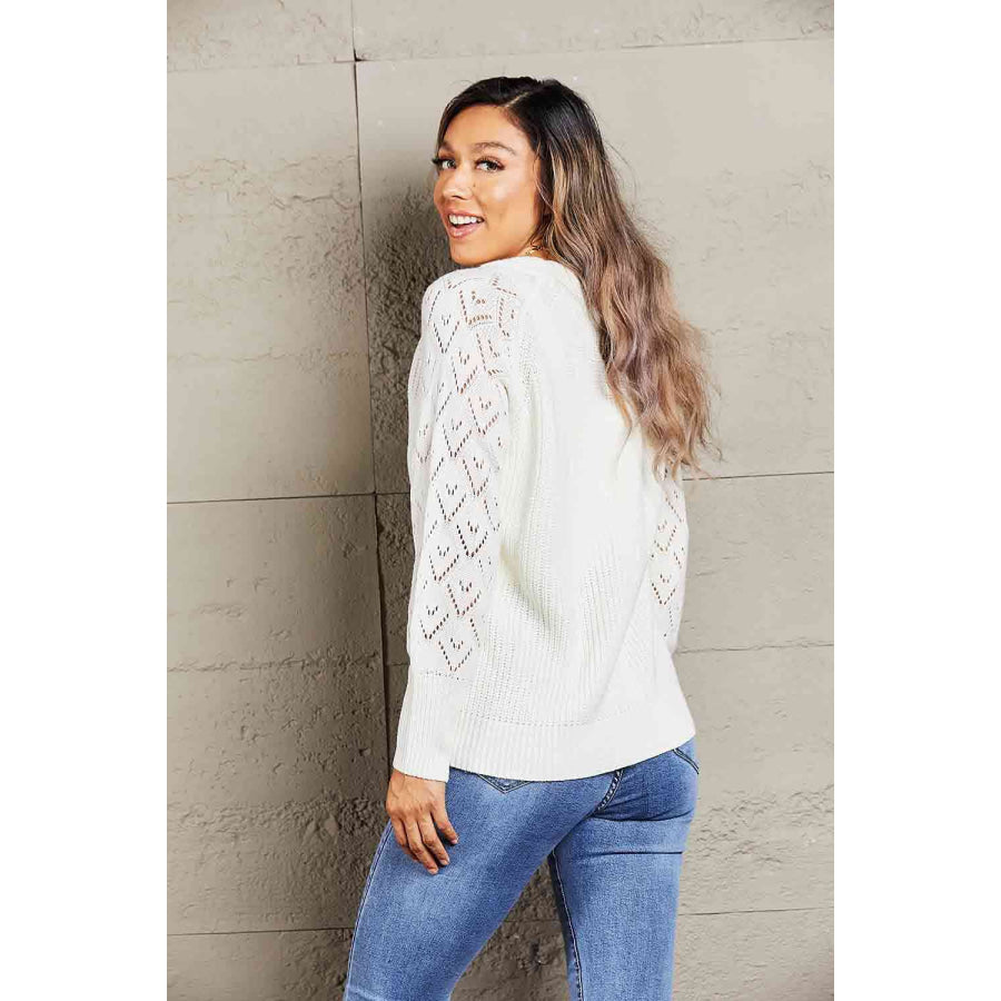 Double Take Rib-Knit Plunge Raglan Sleeve Cardigan Apparel and Accessories