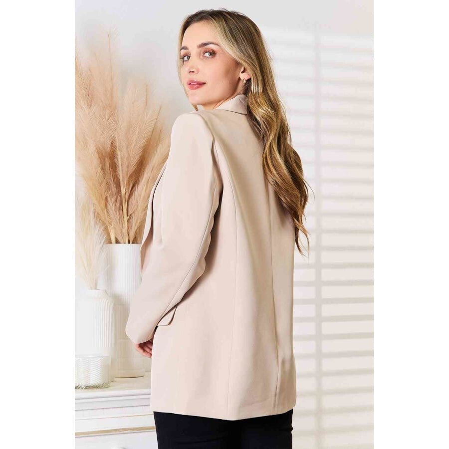 Double Take Shawl Collar Long Sleeve Blazer Blazer