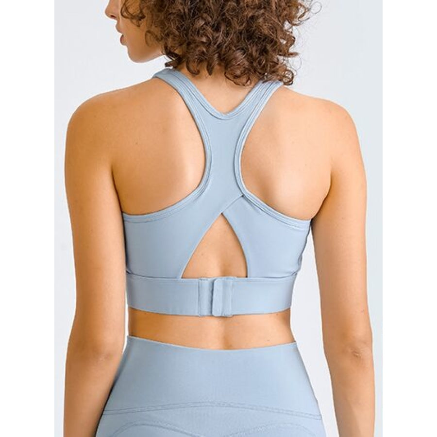Double Take Square Neck Racerback Cropped Tank Active Tops