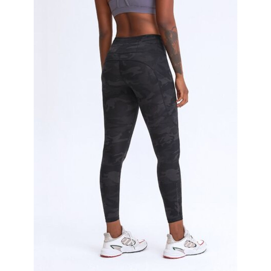 Double Take Wide Waistband Leggings with Pockets Apparel and Accessories