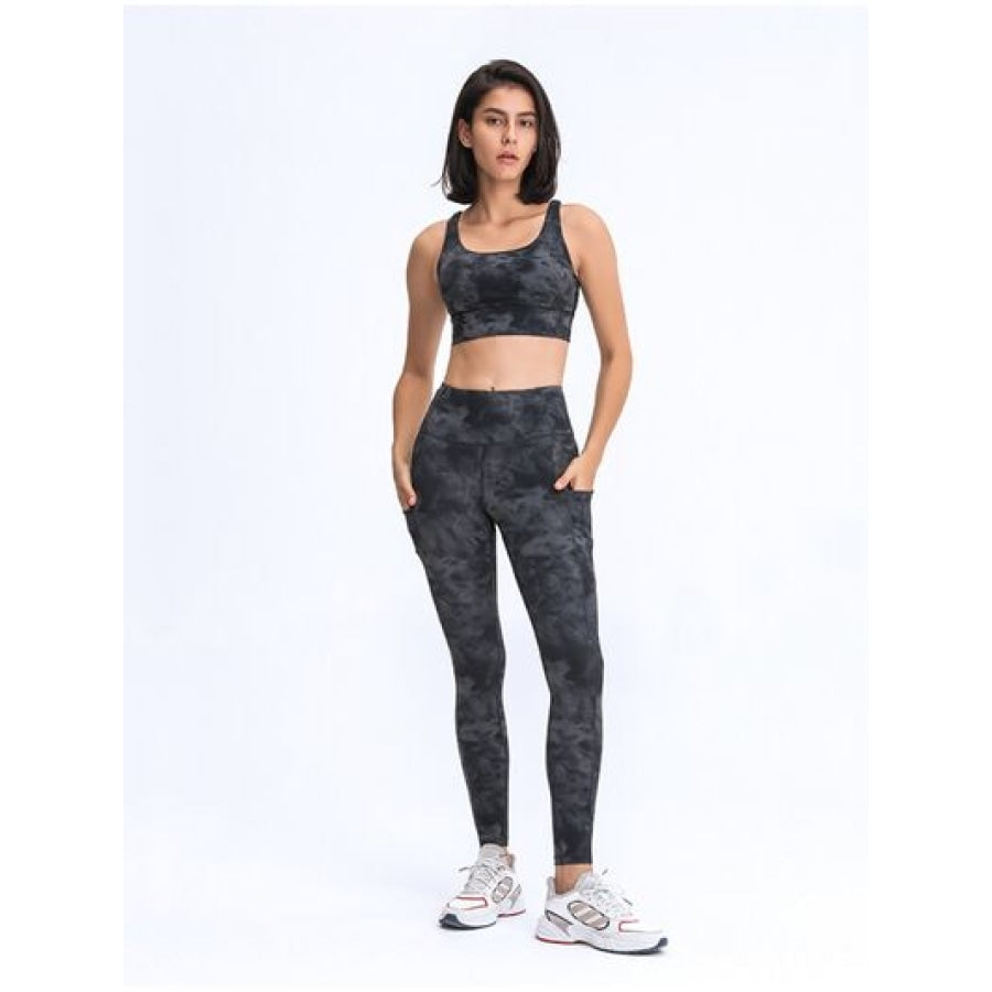 Double Take Wide Waistband Leggings with Pockets Apparel and Accessories