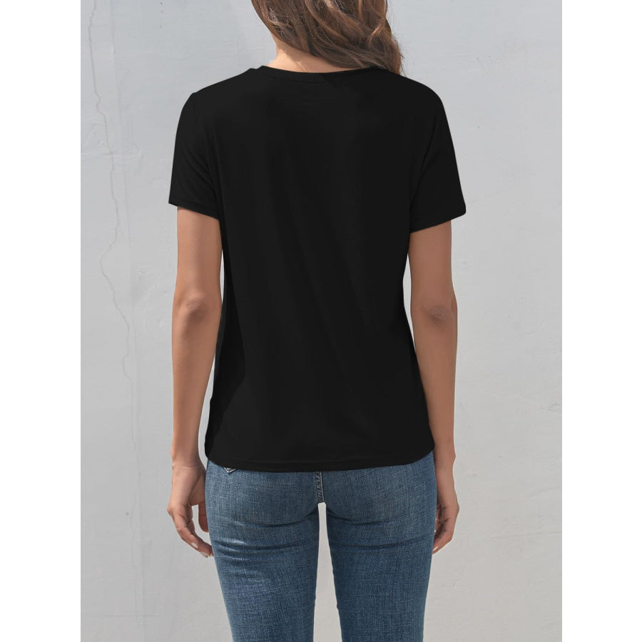 Dragonfly Graphic Round Neck Short Sleeve T-Shirt Black / S Apparel and Accessories