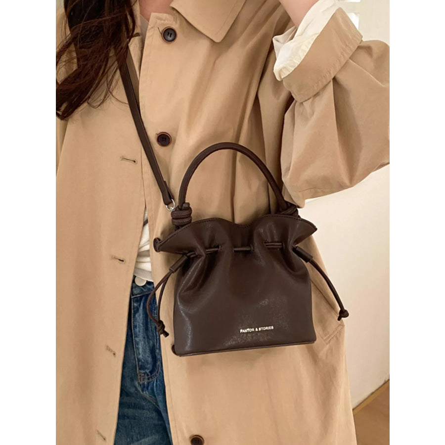 Drawstring Bucket Crossbody Bag Apparel and Accessories