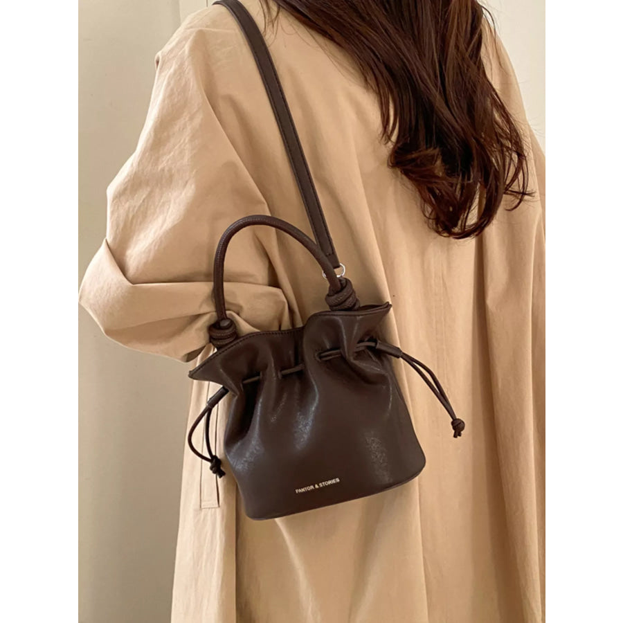 Drawstring Bucket Crossbody Bag Apparel and Accessories