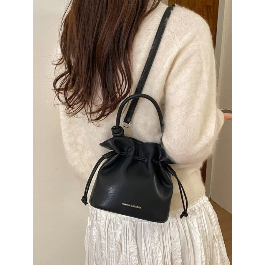 Drawstring Bucket Crossbody Bag Apparel and Accessories
