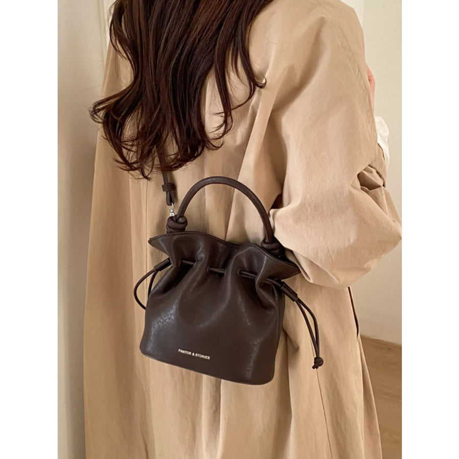 Drawstring Bucket Crossbody Bag Apparel and Accessories