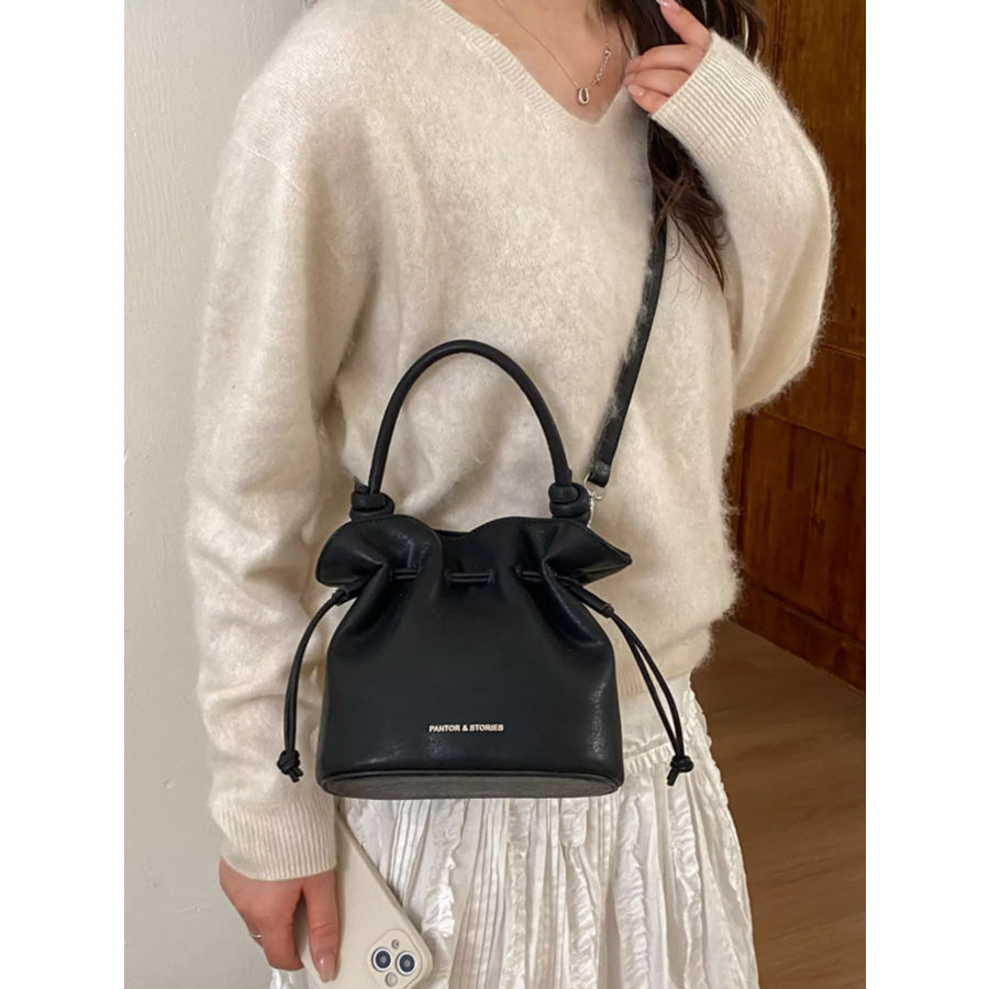 Drawstring Bucket Crossbody Bag Apparel and Accessories