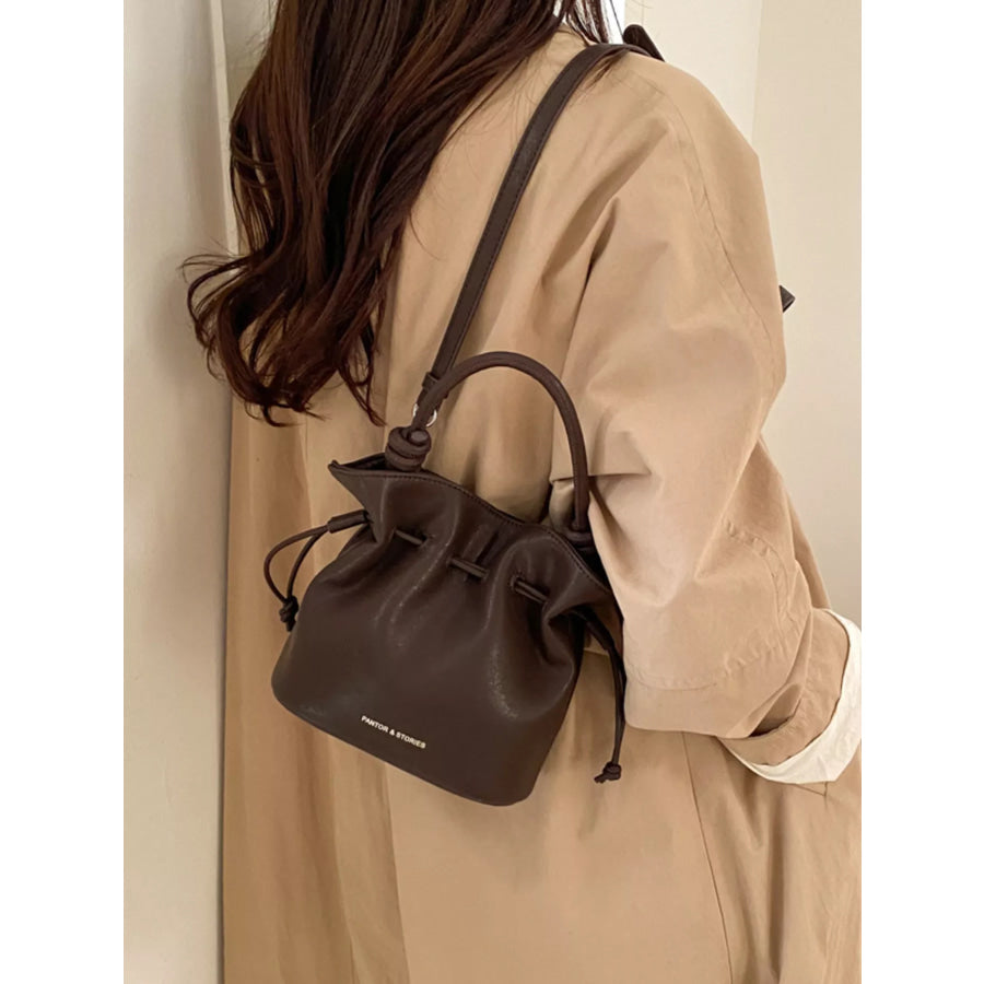 Drawstring Bucket Crossbody Bag Apparel and Accessories