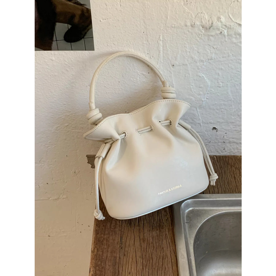 Drawstring Bucket Crossbody Bag White / One Size Apparel and Accessories