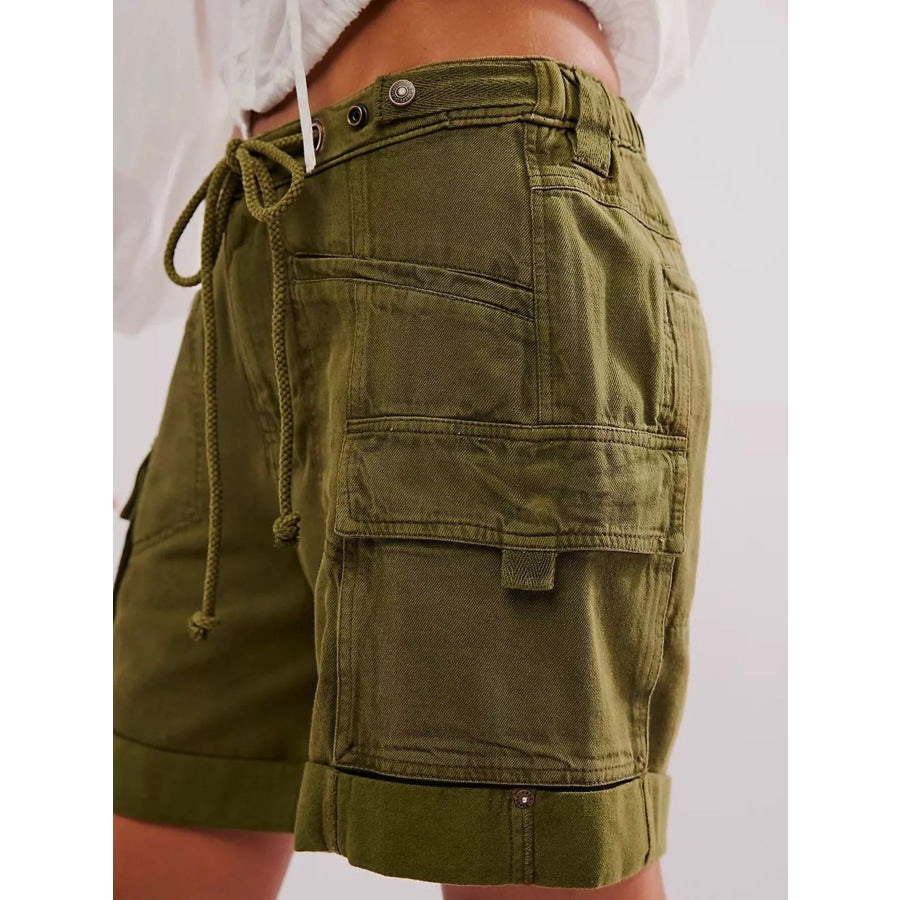 Drawstring Cargo Shorts Apparel and Accessories