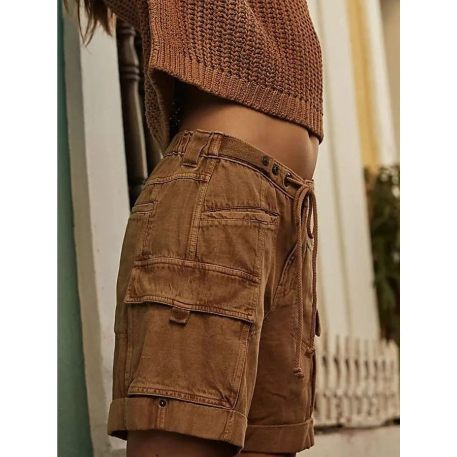 Drawstring Cargo Shorts Apparel and Accessories