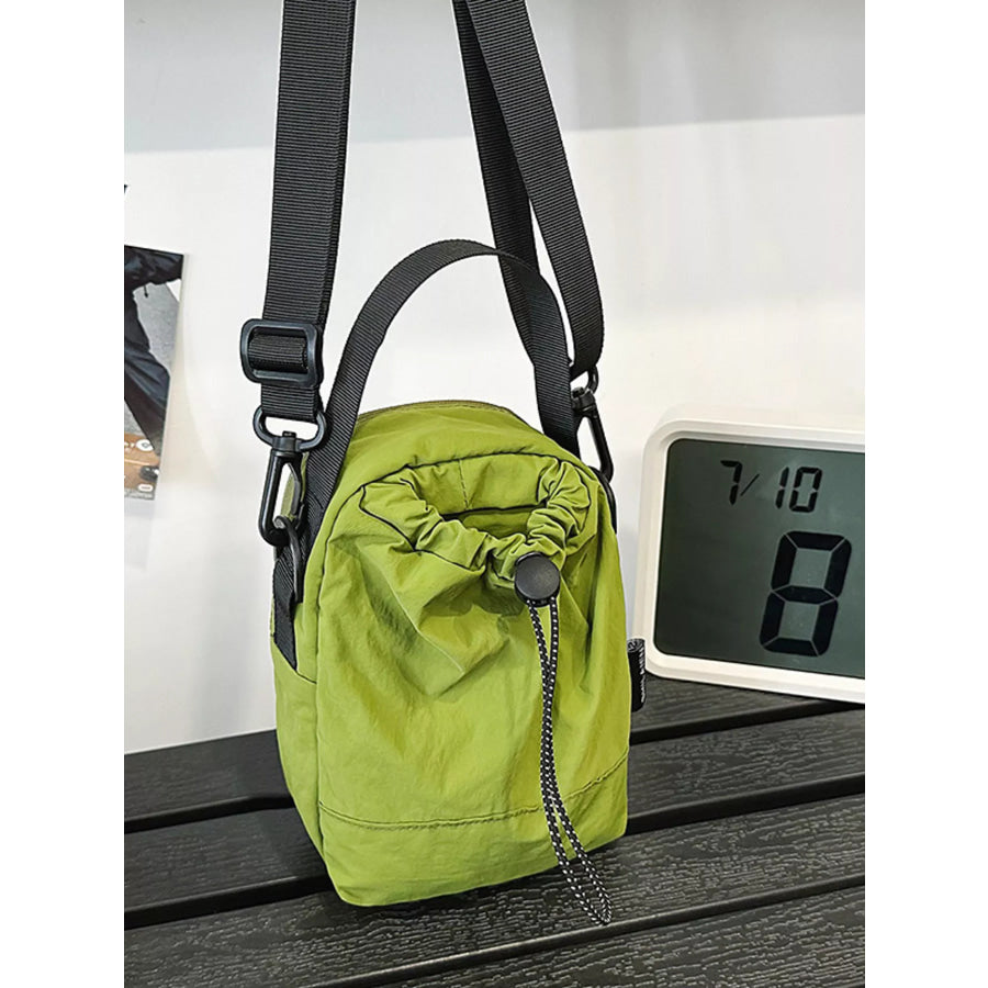 Drawstring Closure Lightweight Shoulder Bag Apparel and Accessories