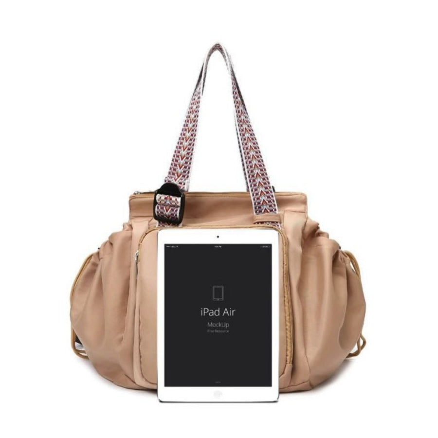 Drawstring Closure Travel Backpack Bag Pale Blush / ONESIZE Apparel and Accessories
