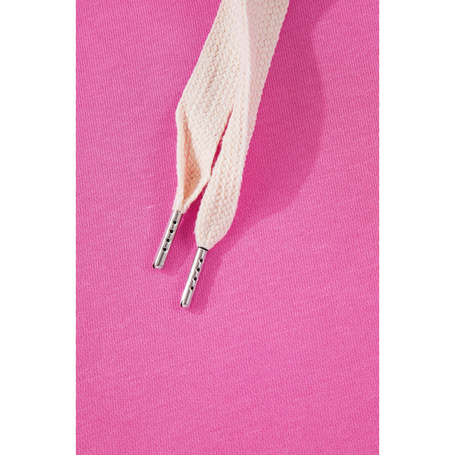 Drawstring Dropped Shoulder Hoodie Apparel and Accessories