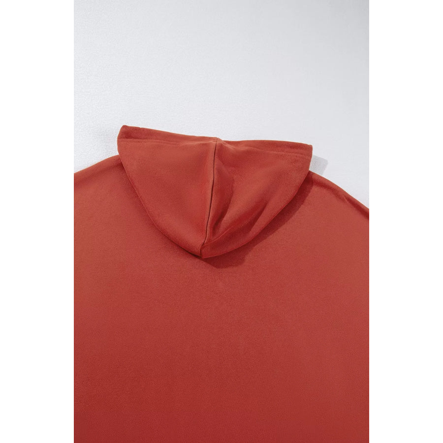 Drawstring Dropped Shoulder Hoodie Apparel and Accessories