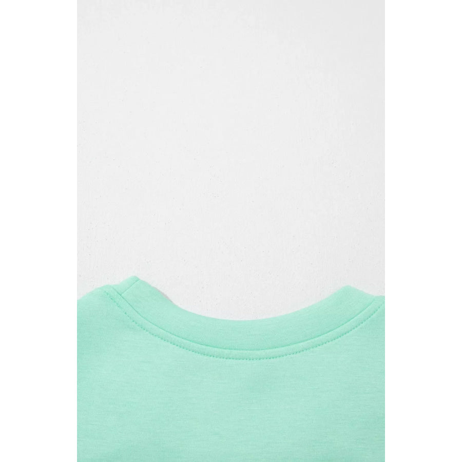 Drawstring Elastic Waistband Solid Color Two Piece Casual Set Apparel and Accessories