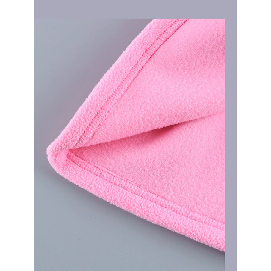 Drawstring Fleece Zip-Up Outerwear Apparel and Accessories