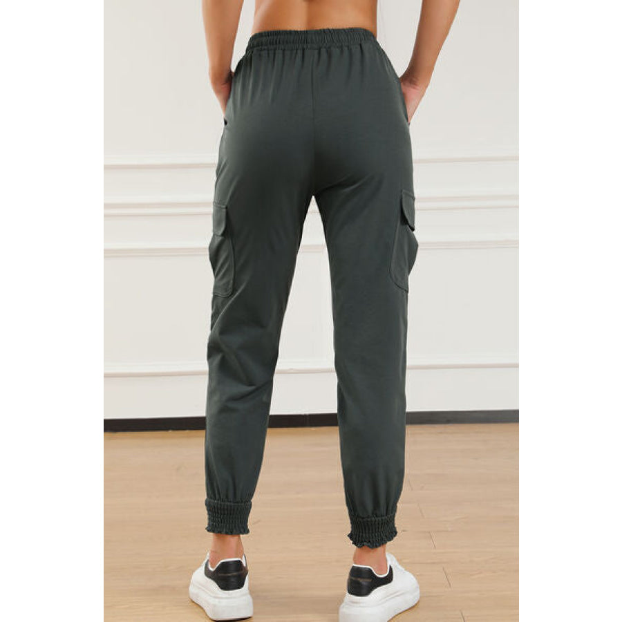 Drawstring High Waist Joggers With Pockets Clothing