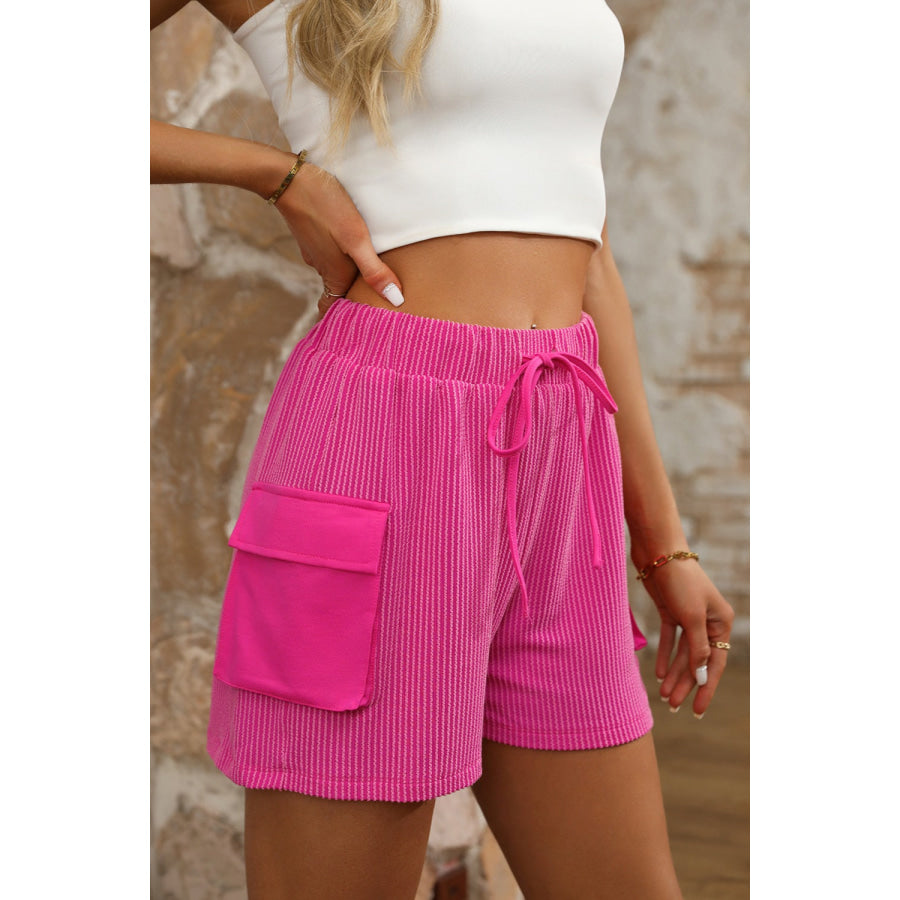 Drawstring High Waist Shorts Apparel and Accessories