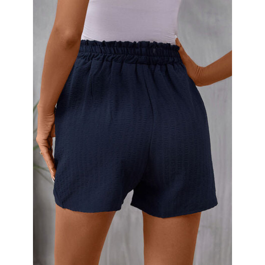 Drawstring High Waist Shorts Apparel and Accessories