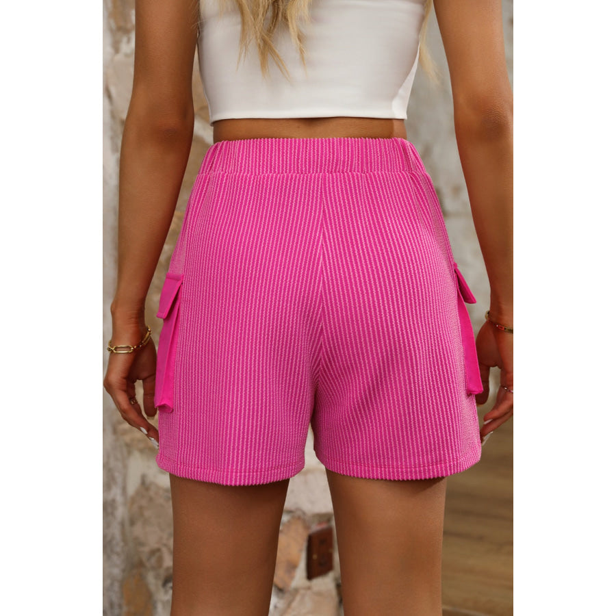 Drawstring High Waist Shorts Apparel and Accessories