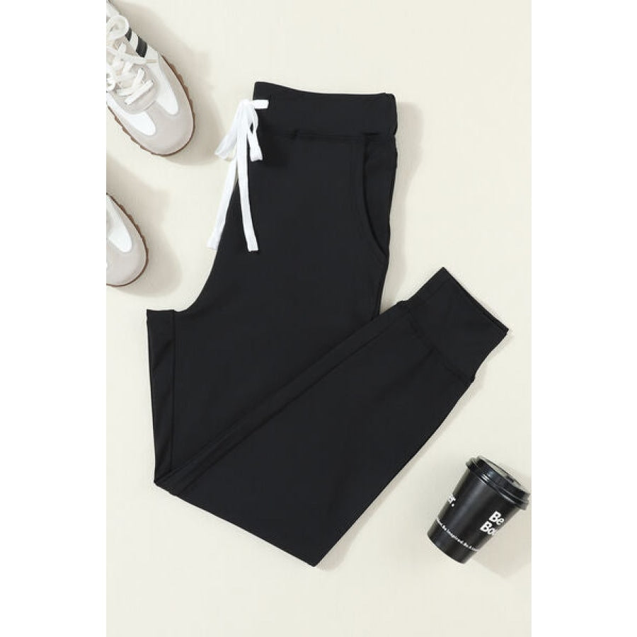 Drawstring Joggers with Pockets Apparel and Accessories