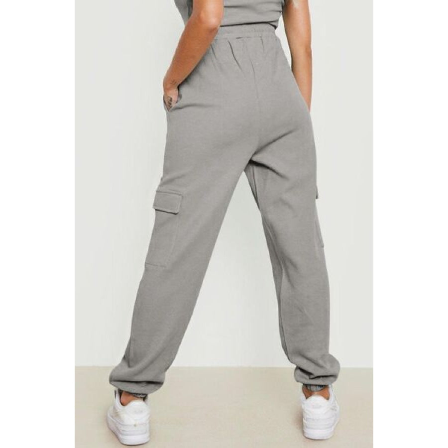 Drawstring Joggers with Pockets Apparel and Accessories