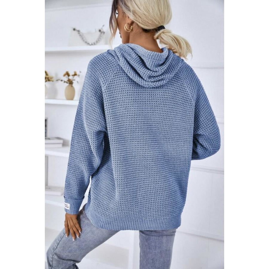 Drawstring Long Sleeve Hooded Sweater Shirts &amp; Tops