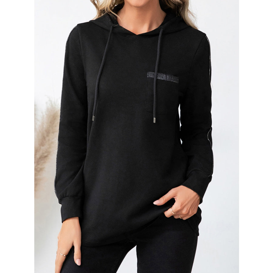 Drawstring Long Sleeve Hoodie Apparel and Accessories