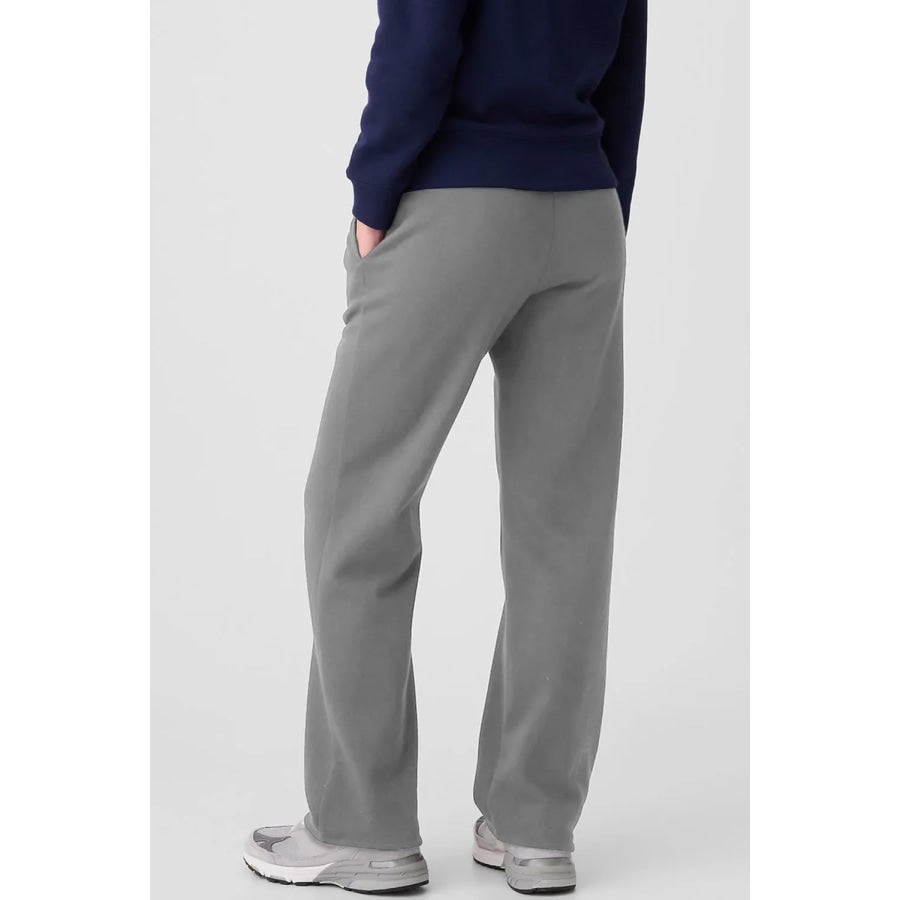 Drawstring Pants with Pockets Apparel and Accessories