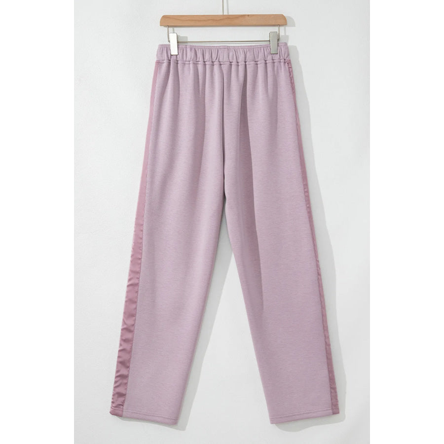 Drawstring Pants with Pockets Apparel and Accessories