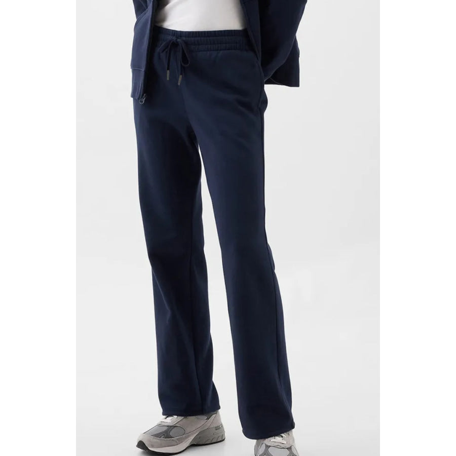 Drawstring Pants with Pockets Dark Navy / S Apparel and Accessories