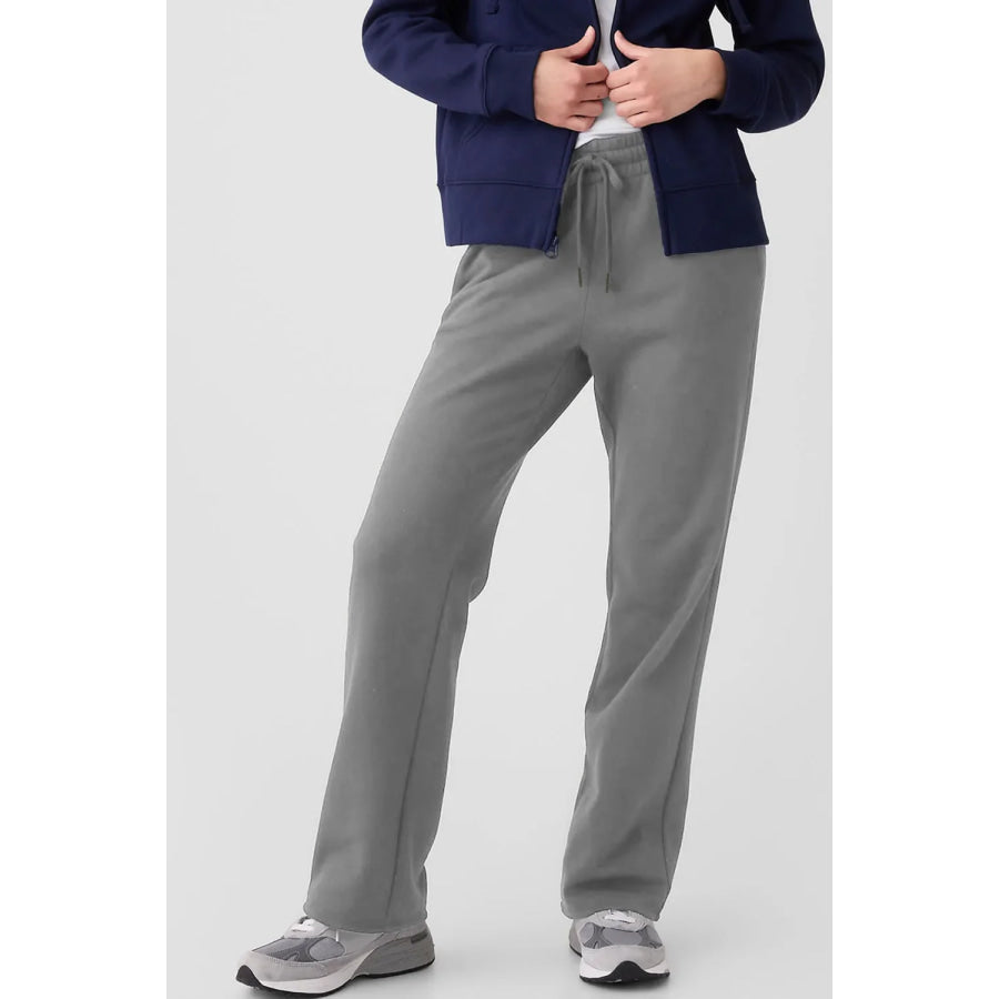 Drawstring Pants with Pockets Apparel and Accessories