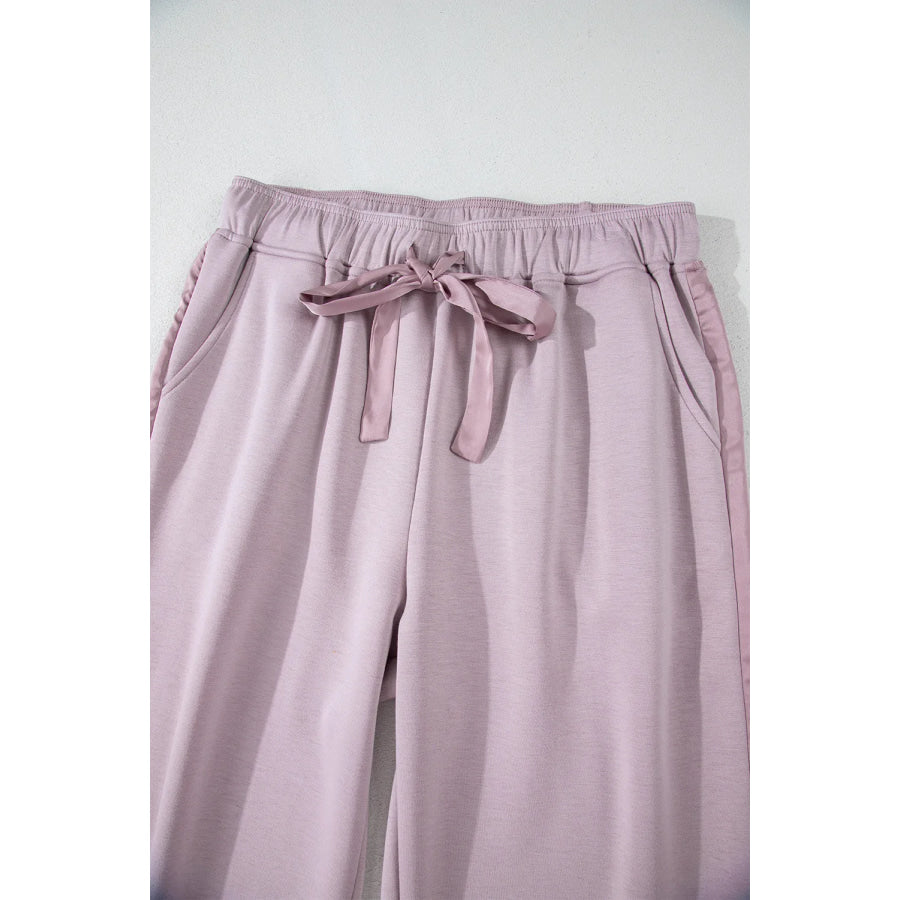 Drawstring Pants with Pockets Apparel and Accessories