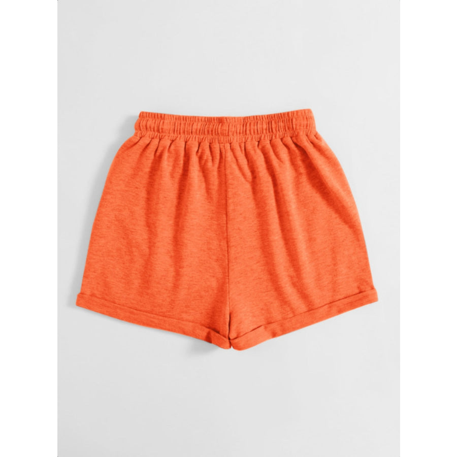 Drawstring Pocketed Elastic Waist Shorts Apparel and Accessories