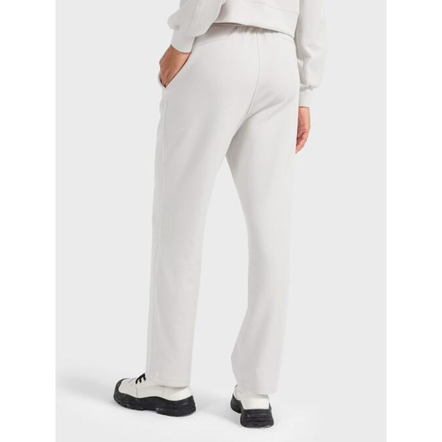 Drawstring Pocketed Sport Pants Ivory / 4