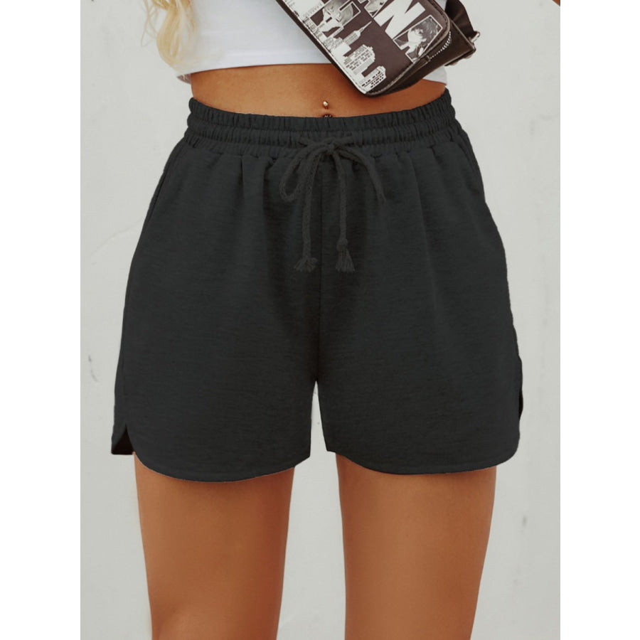 Drawstring Shorts with Pockets Apparel and Accessories