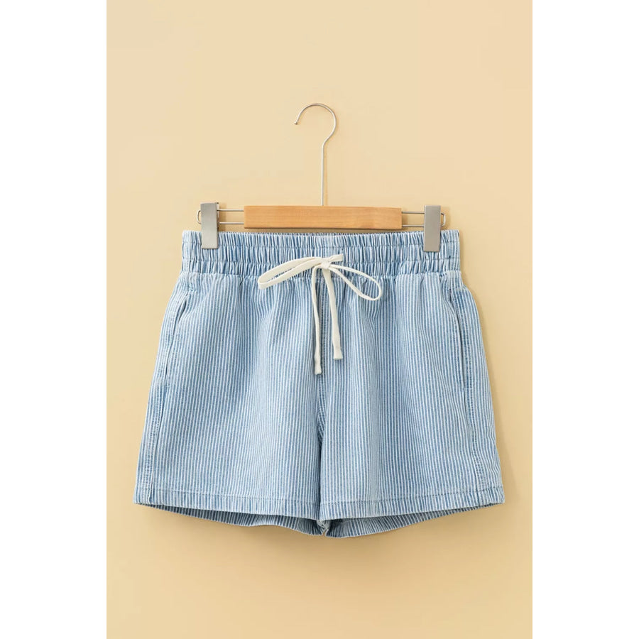 Drawstring Striped Shorts Apparel and Accessories