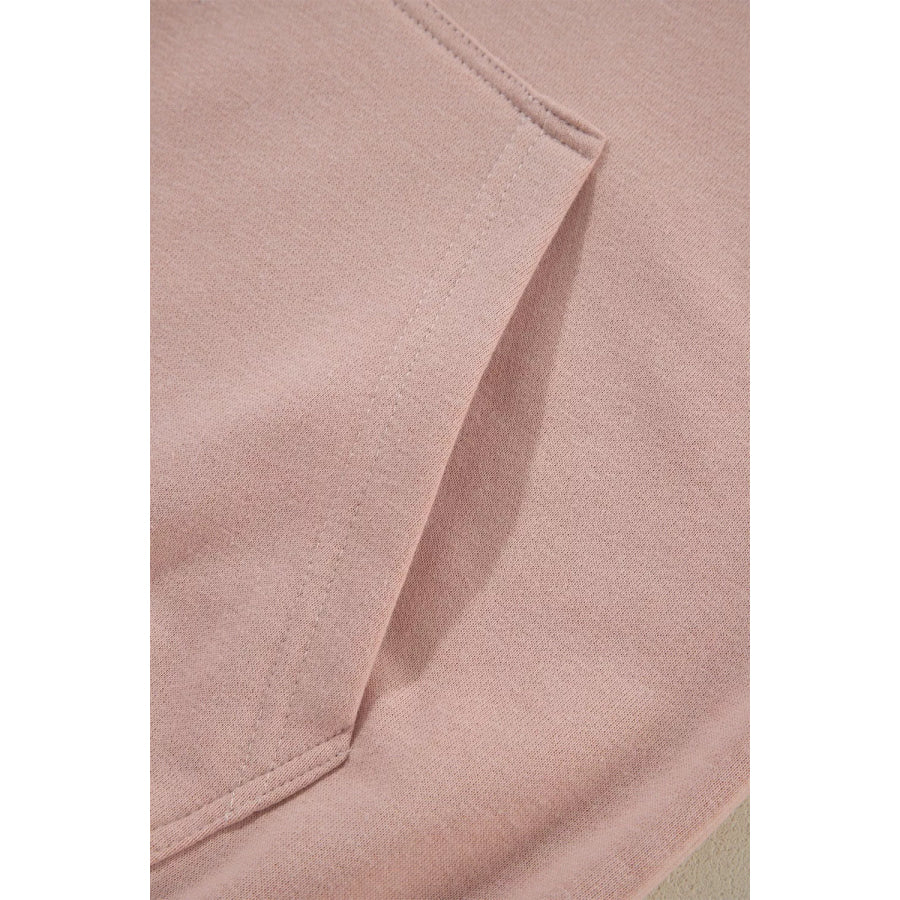 Drawstring Studded Shoulder Hoodie Apparel and Accessories