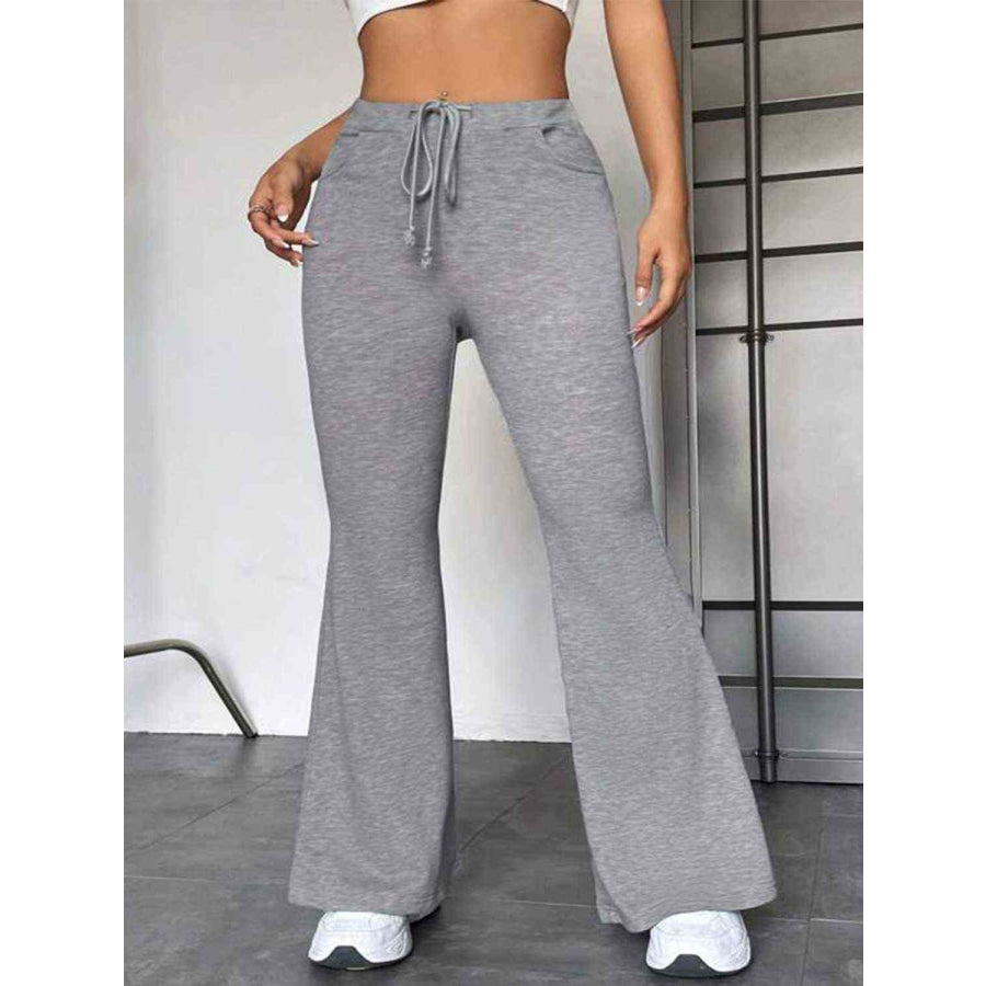 Drawstring Sweatpants with Pockets Heather Gray / S