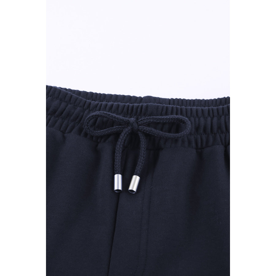 Drawstring Waist Cuffed Shorts